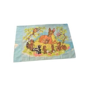 Vintage Disney Bambi Pillowcase – 1970s Sears Percale – Walt Disney Productions